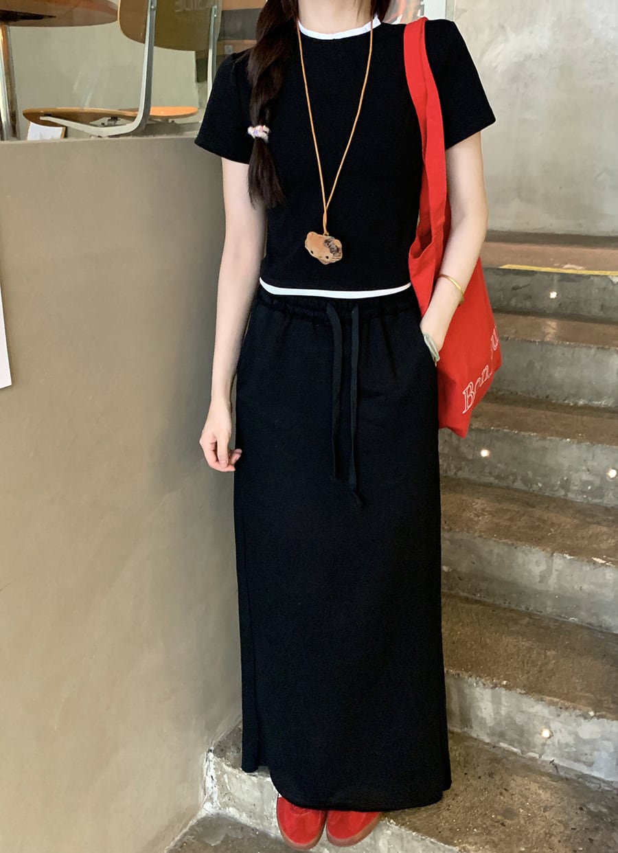 【set】Tシャツ×スカートセット　M24374