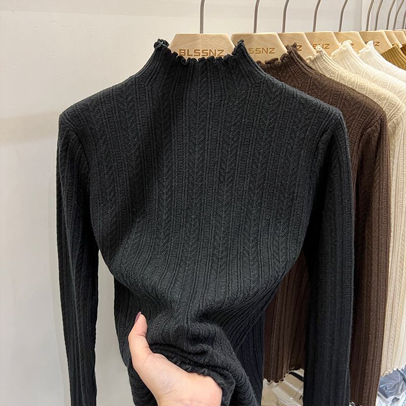 【tops】フリルニットトップス　M18673