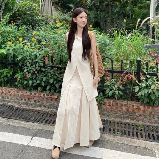 【set】スリットキャミソール+スカート２点セットG21396