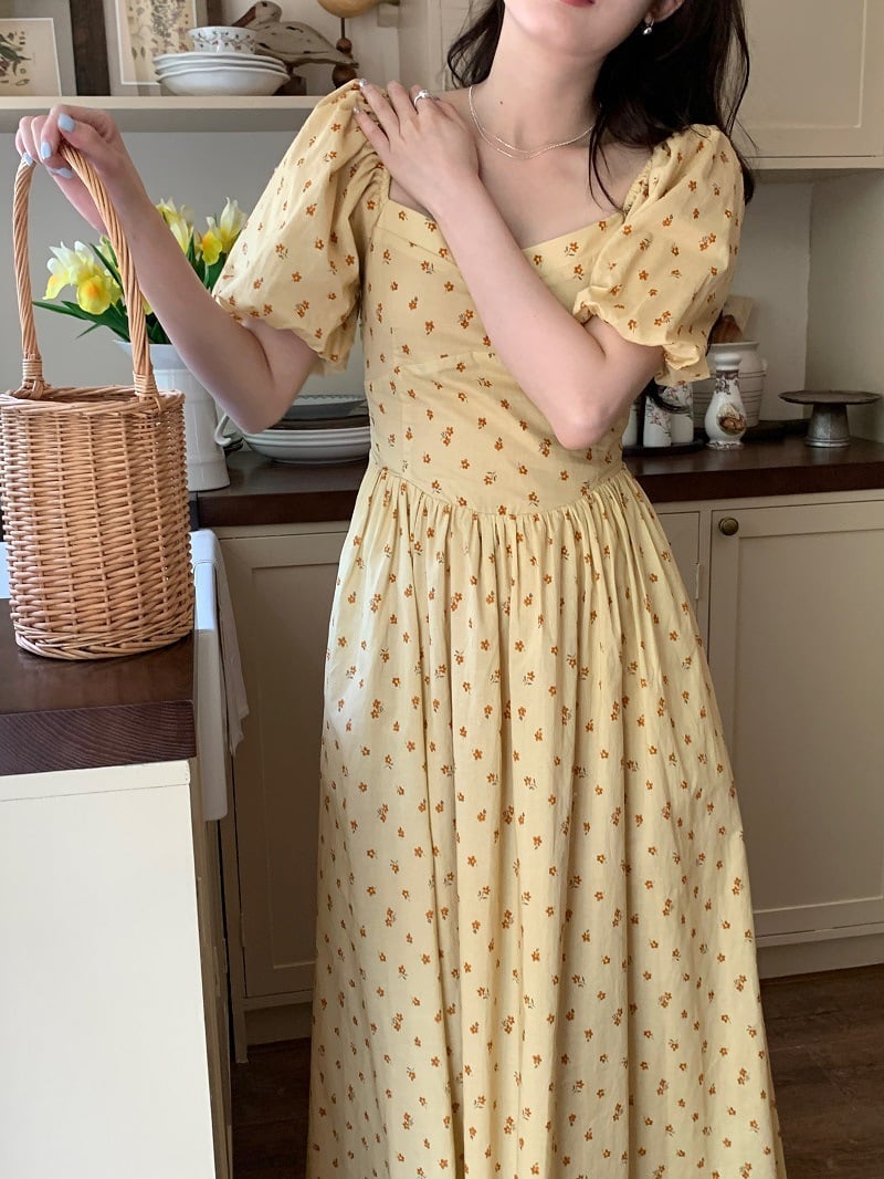 【dress】花柄ワンピース　M25042