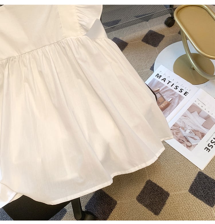 【tops】2色フレンチスリーブタンクトップF7503