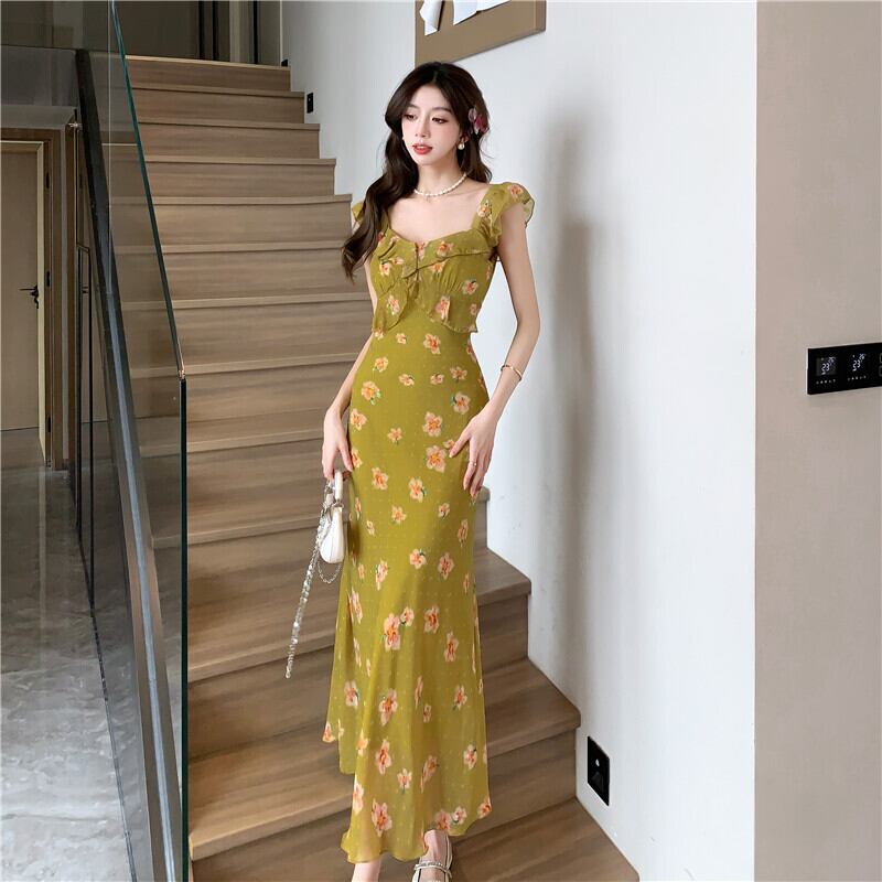 【dress】ノースリーブ花柄ワンピース G21261