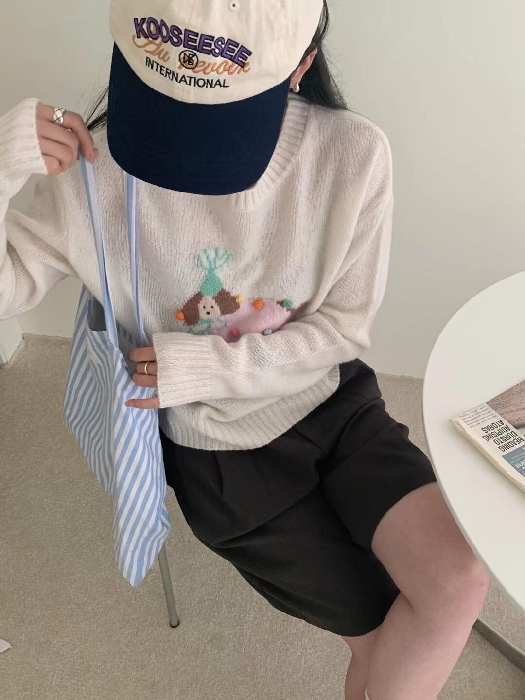 【tops】刺繍ニットセーター　M26290