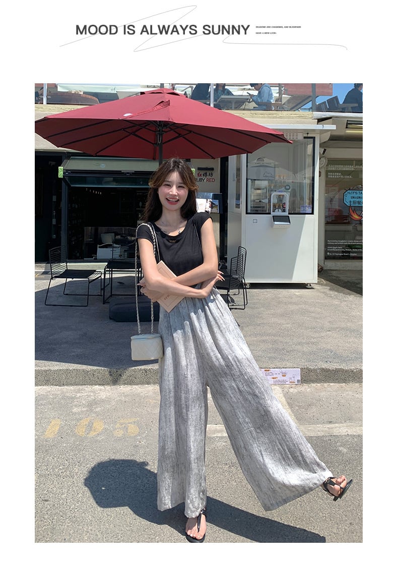 【set】Tシャツ×ワイドパンツセット　M24384