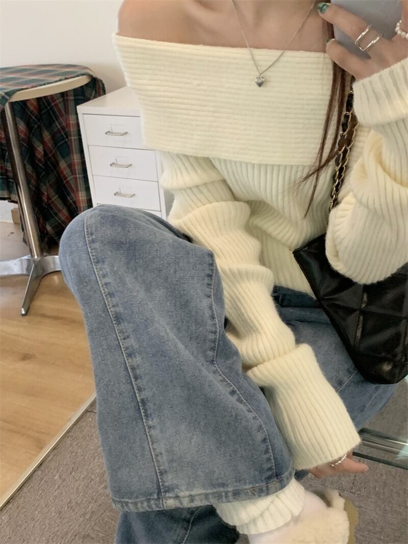 【tops】ボートネックニットセーター　M17700