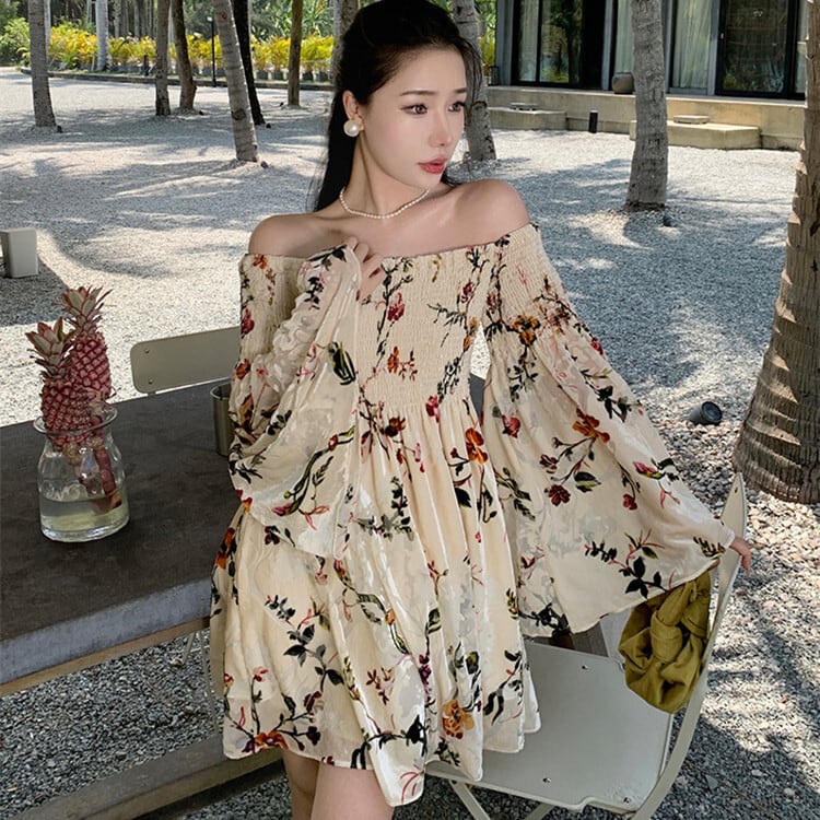 【dress】花柄ワンピース　M25307