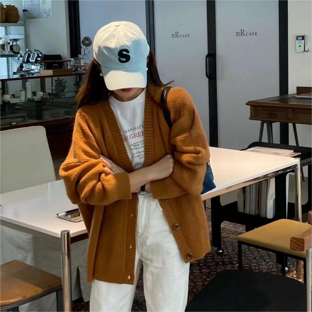 【outer】Vネックニットカーデ　M27242