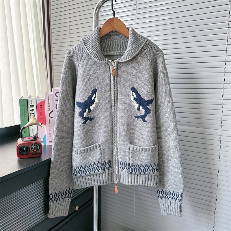 【outer】ジャカードニットカーデ　M26397