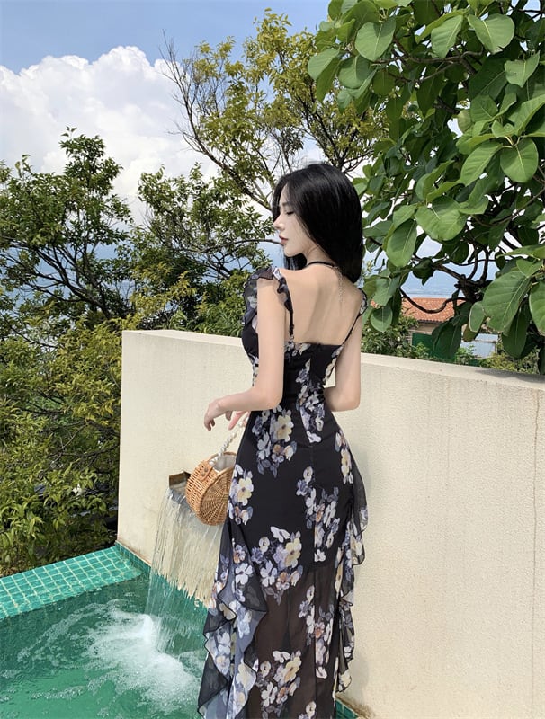 【dress】花柄キャミワンピース　M25306