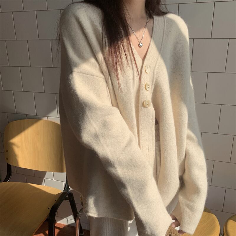 【outer】Vネックニットカーデ　M27161