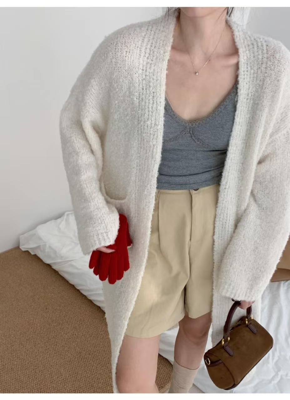 【outer】ロング丈ニットカーデ　M25674