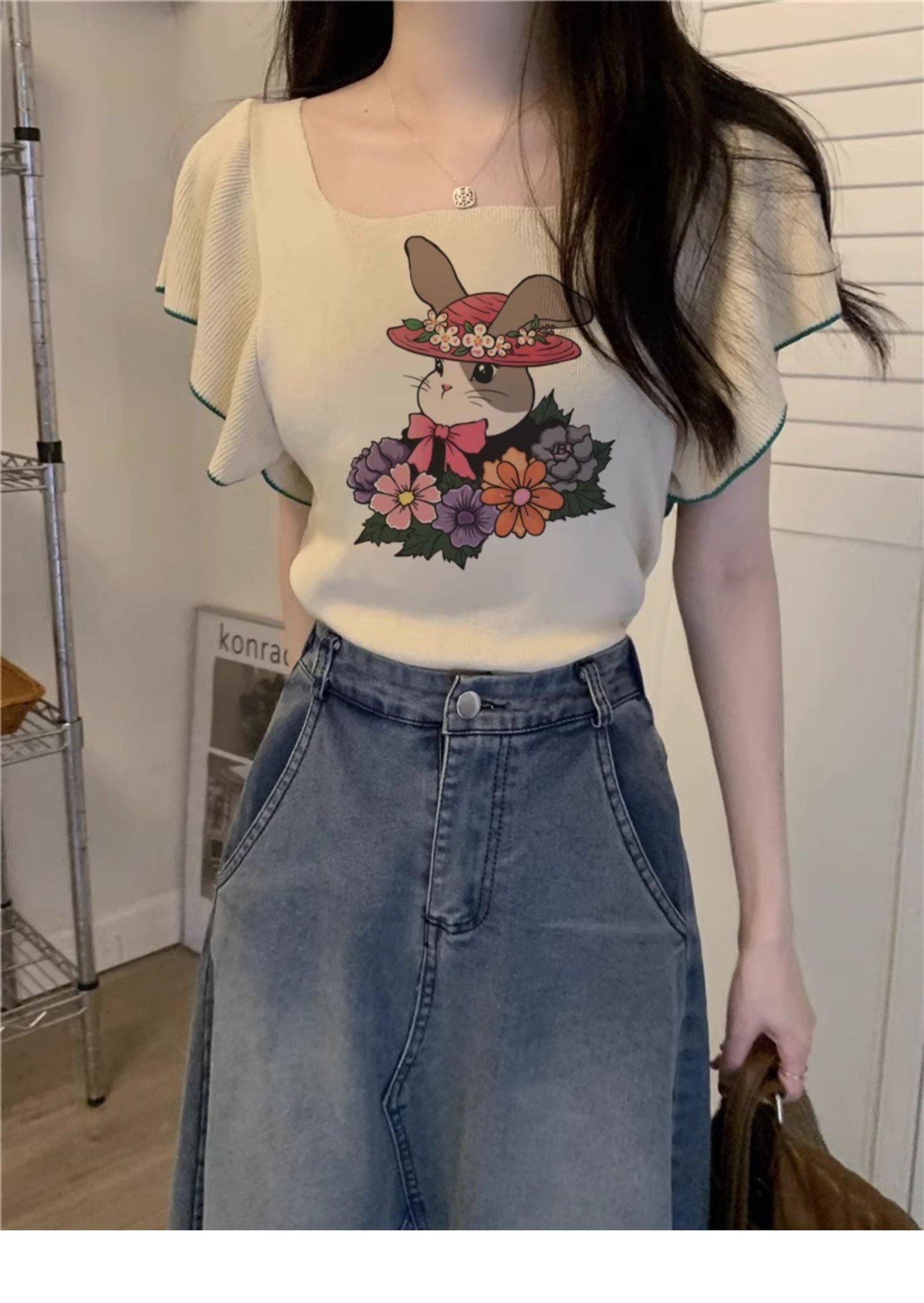 【tops】ニットTシャツG20327