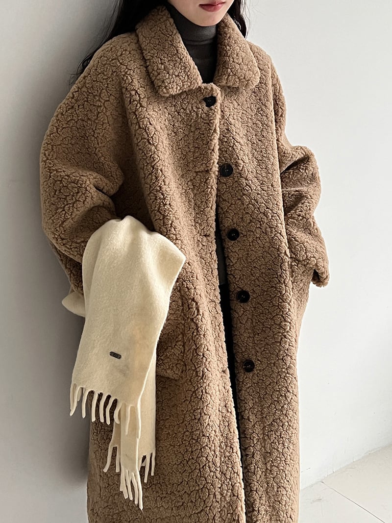 【outer】ロングシープボアコート Q7224