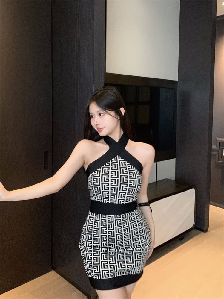 【dress】ホルターネックワンピース G21006