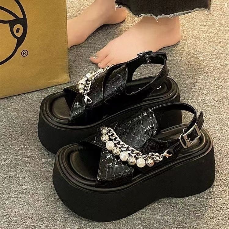 【shoes】チャンキーヒールサンダル　M30230