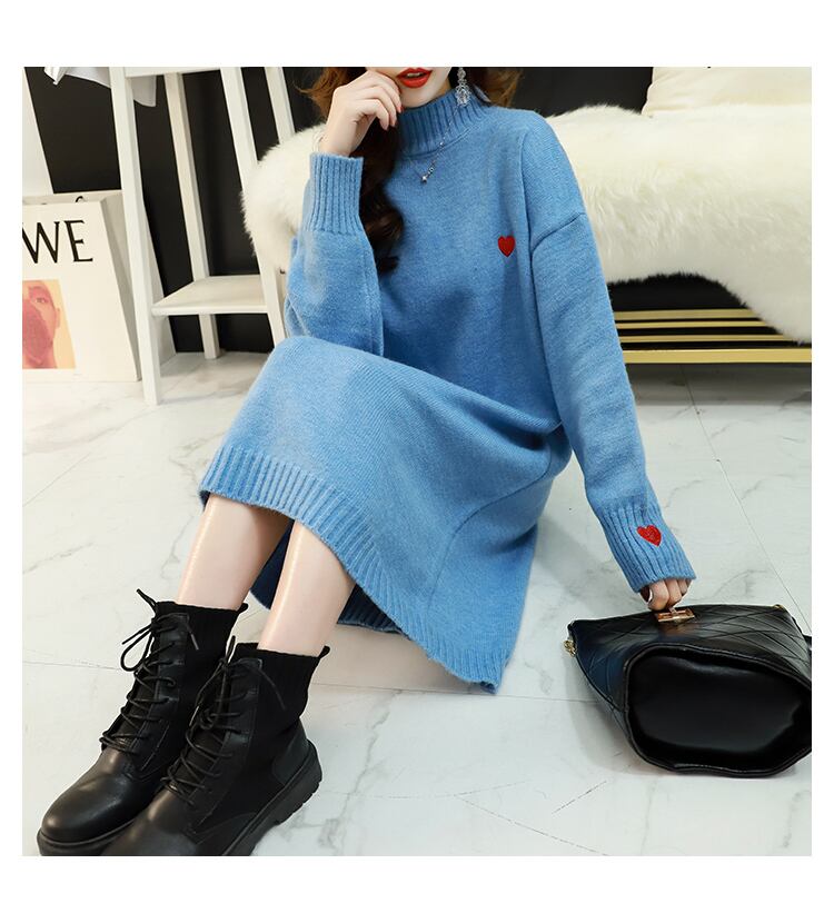 【dress】人気集中アイテム!気質満点スウィートシンプルゆったりニットワンピース G2655