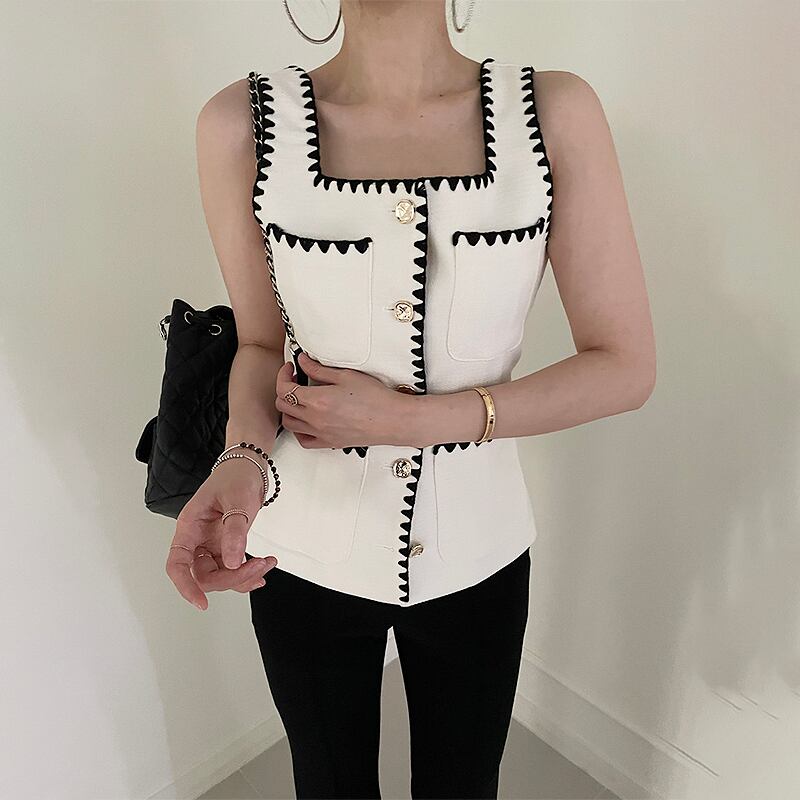 【tops】韓流スタイル ノースリーブ体型カバー キャミソールG15815