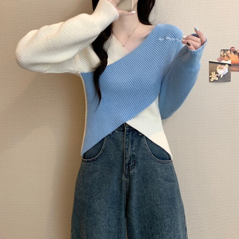 【tops】クロスニットトップス　M28275