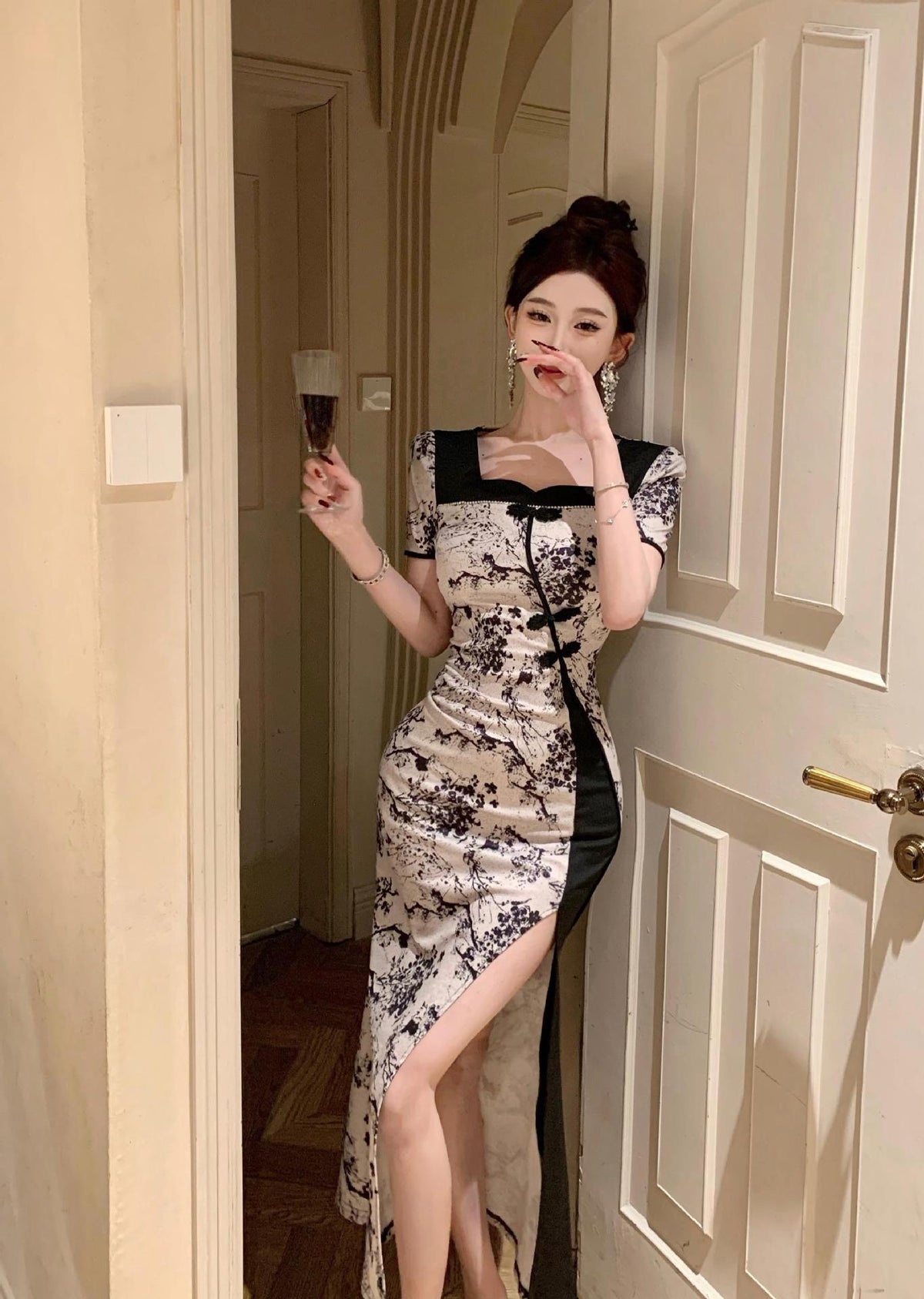 【dress】プリントワンピース　M25247