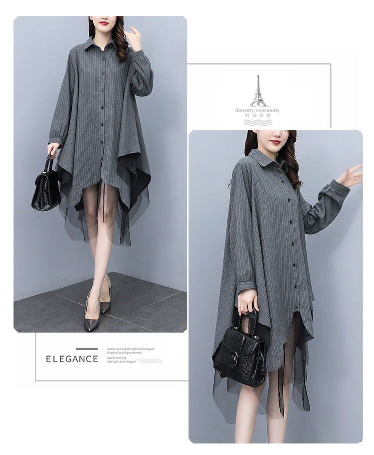 【tops】メッシュ切り替えブラウスG20362