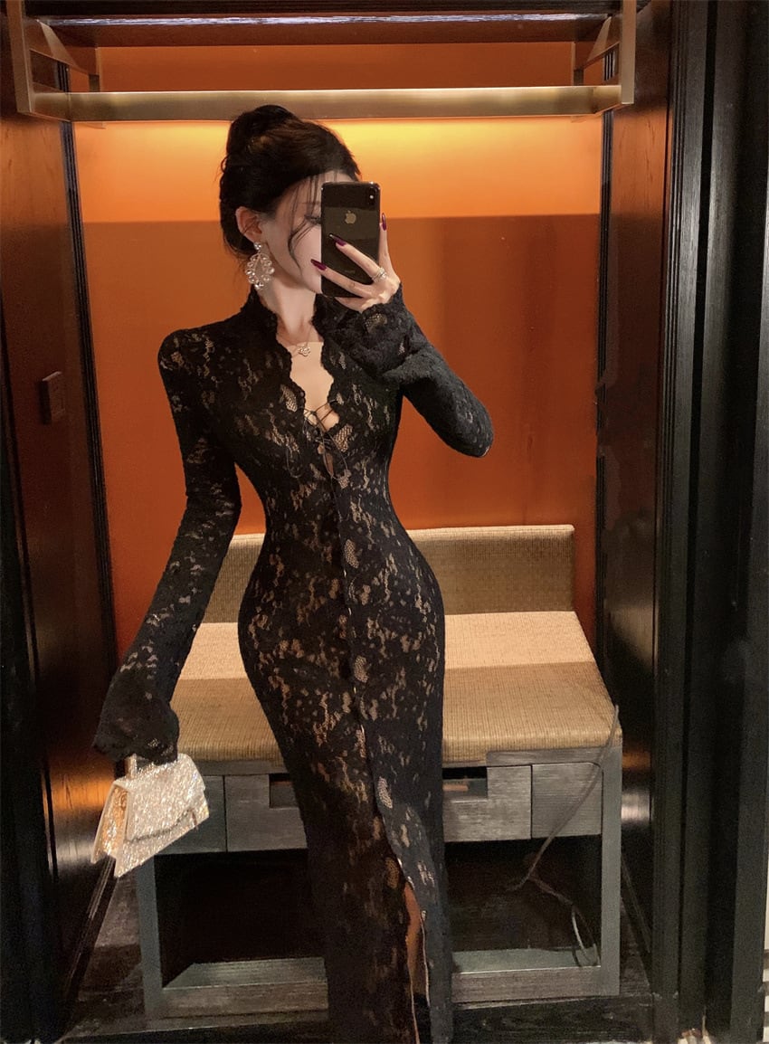 【dress】レースデートワンピース　M27390
