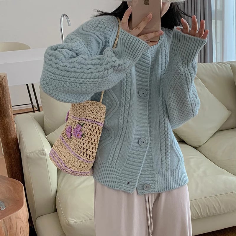 【outer】ニットカーデ　M25525