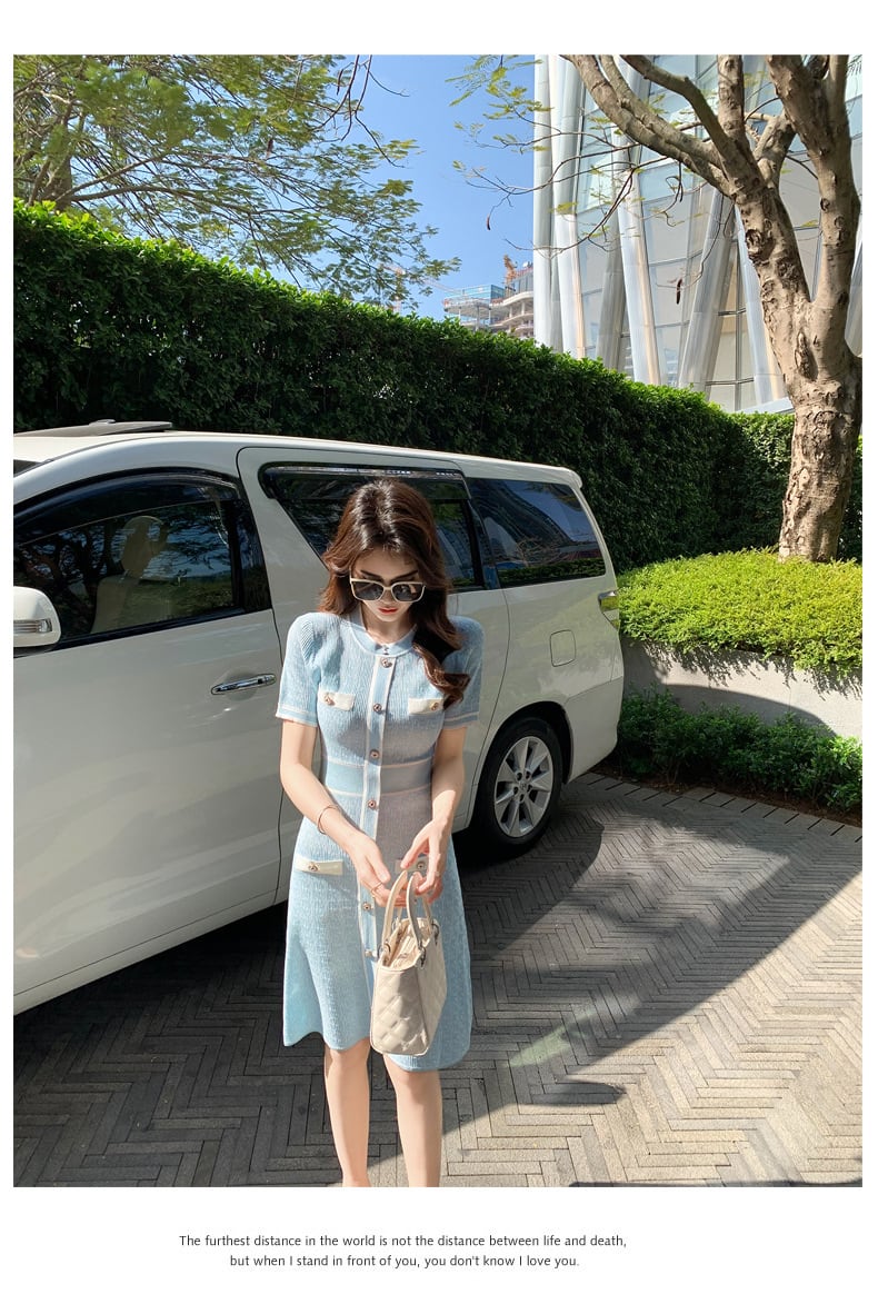 【dress】薄手ニットワンピース　M29746