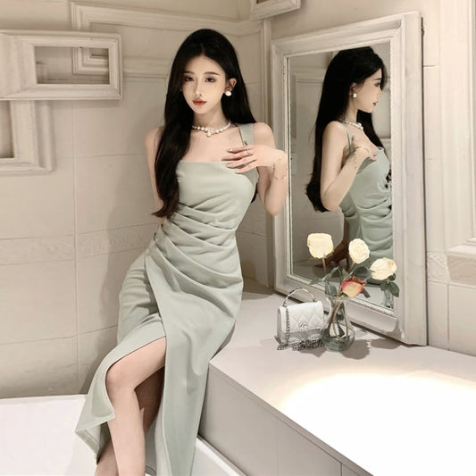 【dress】スクエアネック無地キャミワンピース G21276