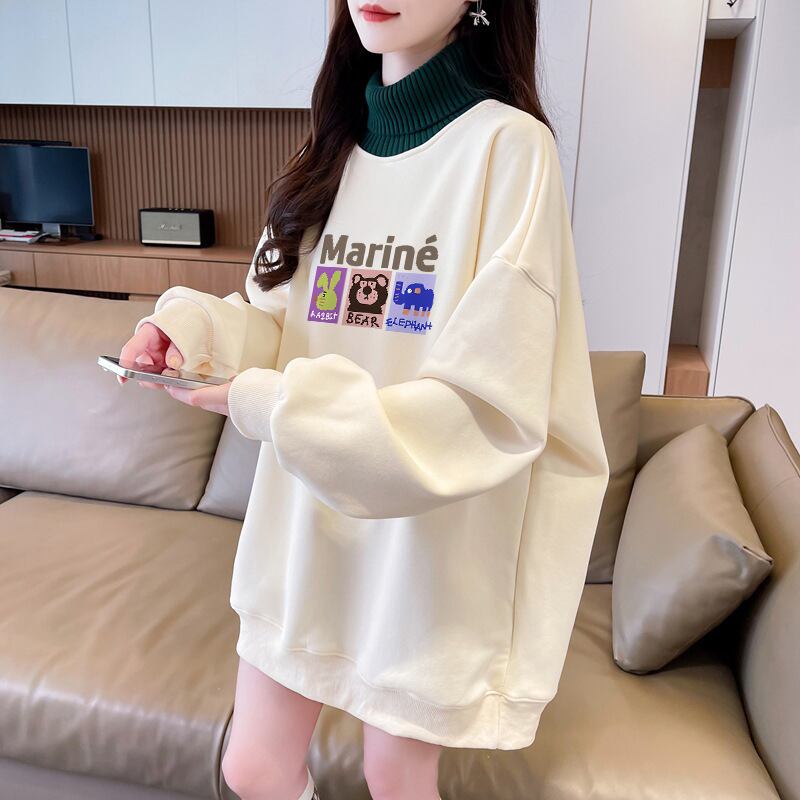 【tops】裹起毛切り替えプルオーバー　M28732