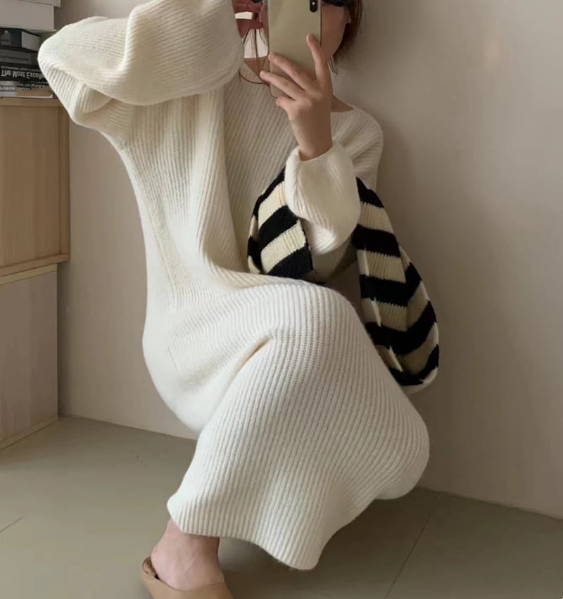 【dress】ニットワンピース　M25568