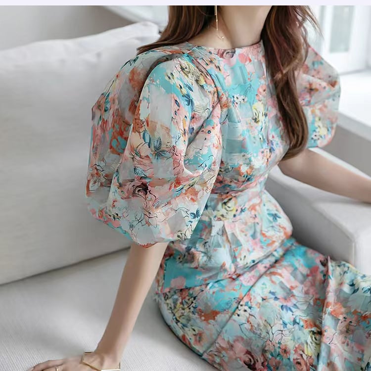 【dress】プリントワンピース　M24812