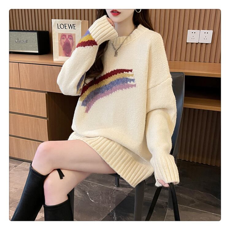 【tops】クルーネックニットセーター　M18542