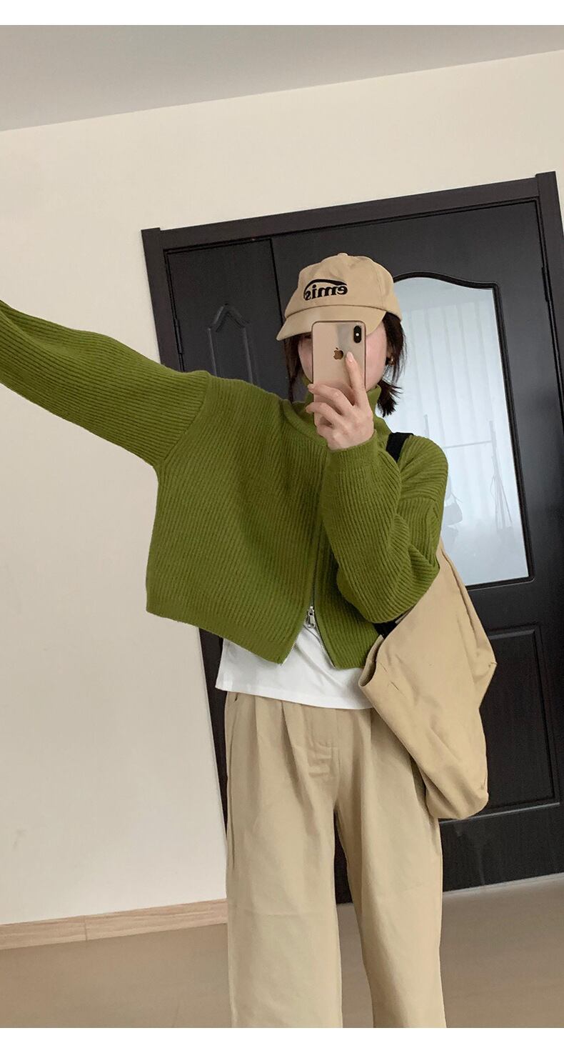 【outer】ファスナーニットカーデ　M28916