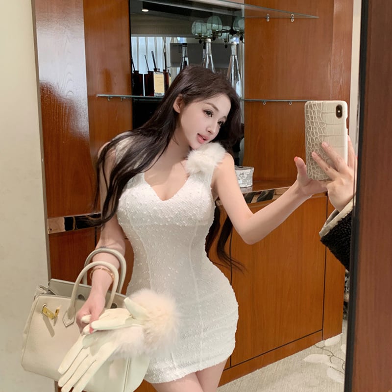 【dress】ファードッキングベストワンピース Q8042