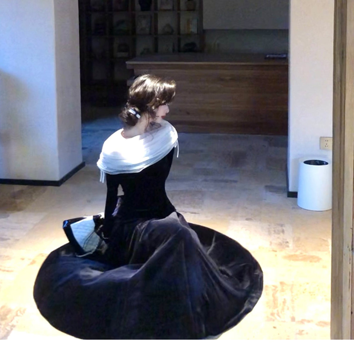 【dress】チュールドッキングレースワンピース　N3528
