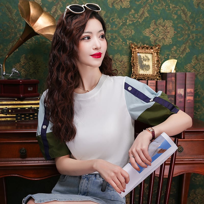 【tops】カラーマッチングTシャツG21331