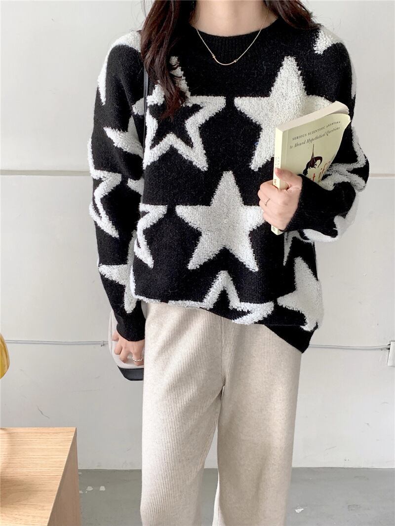 【tops】クルーネックニットセーター　M18395