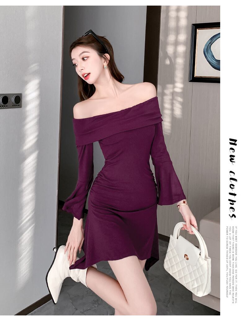 【dress】ボートネックワンピース　M28352
