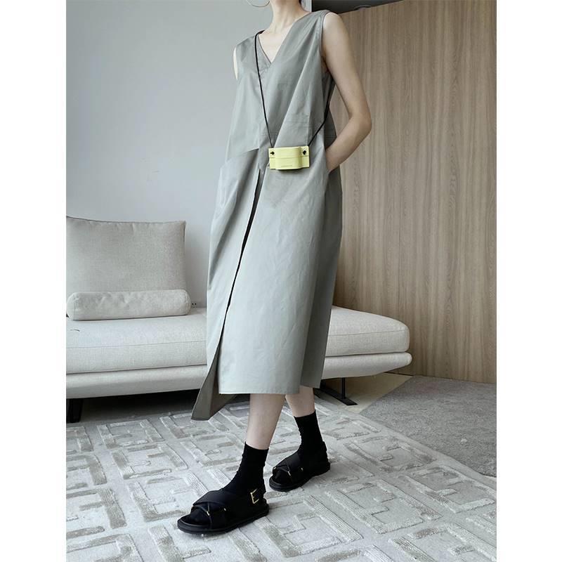 【dress】VネックゆったりワンピースF7271