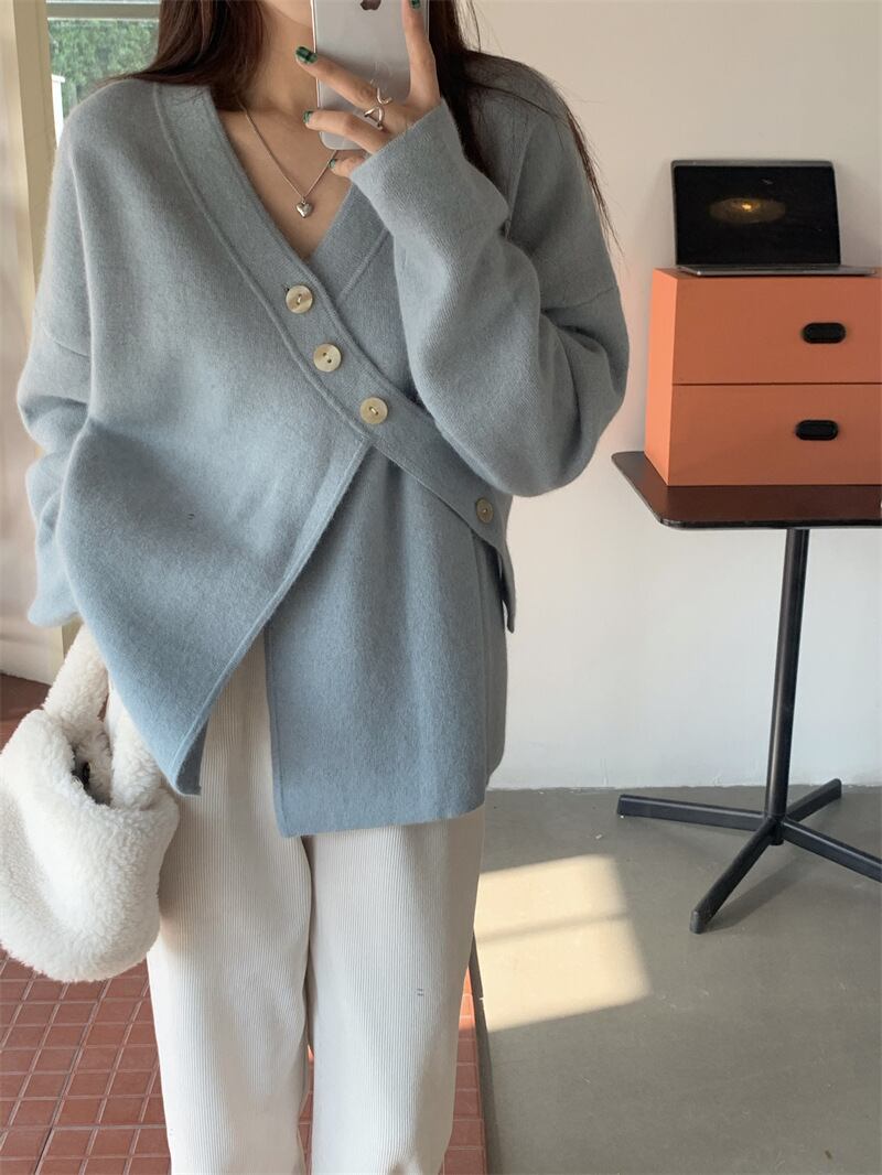 【outer】Vネックニットカーデ　M27161