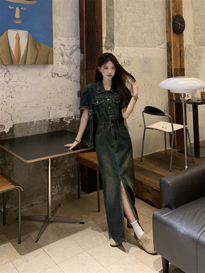 【dress】デニムワンピース　M24038