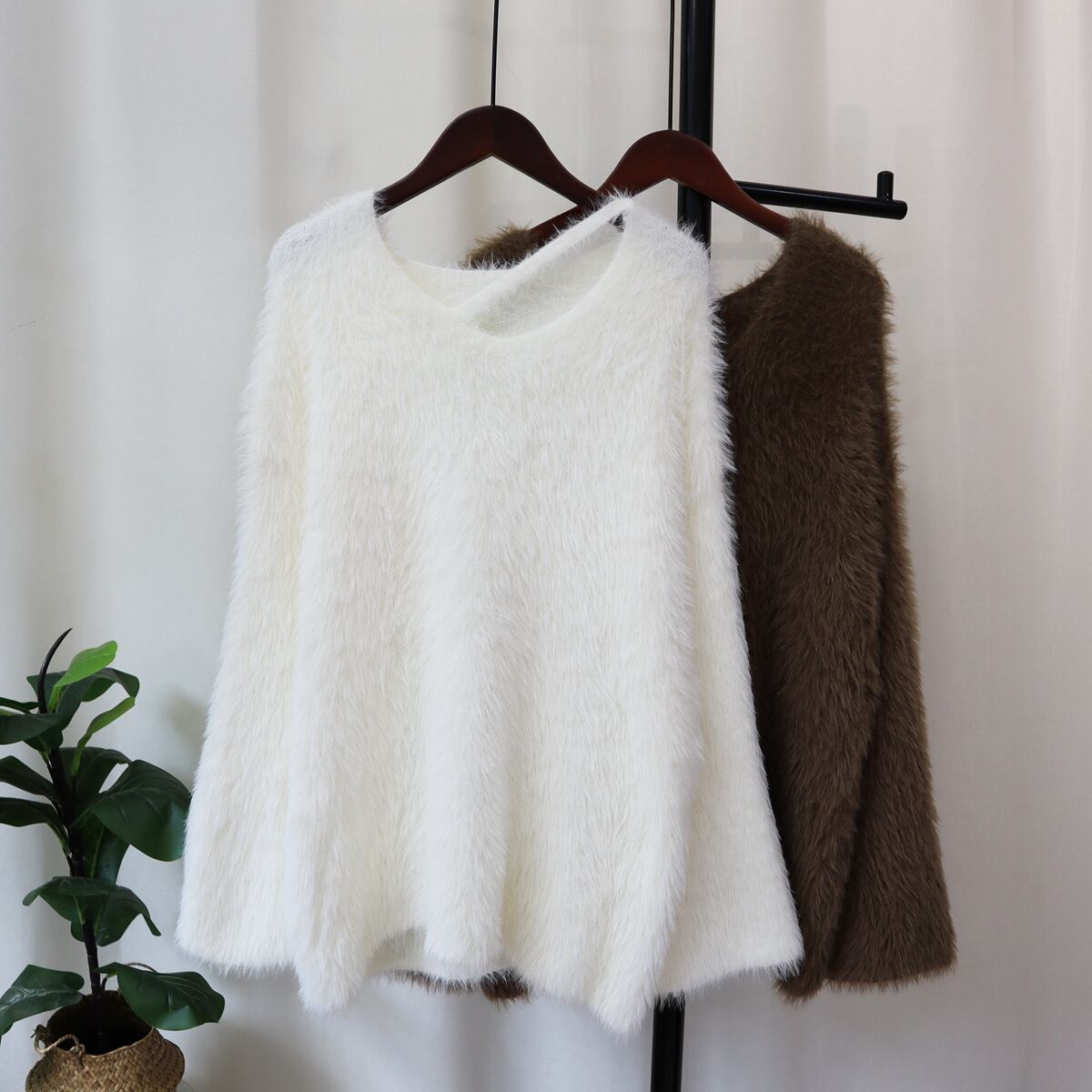 【tops】クシャギーニットセーター　M17997