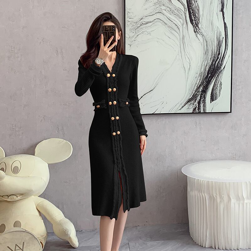 【dress】ボタンデザインワンピース　M19105