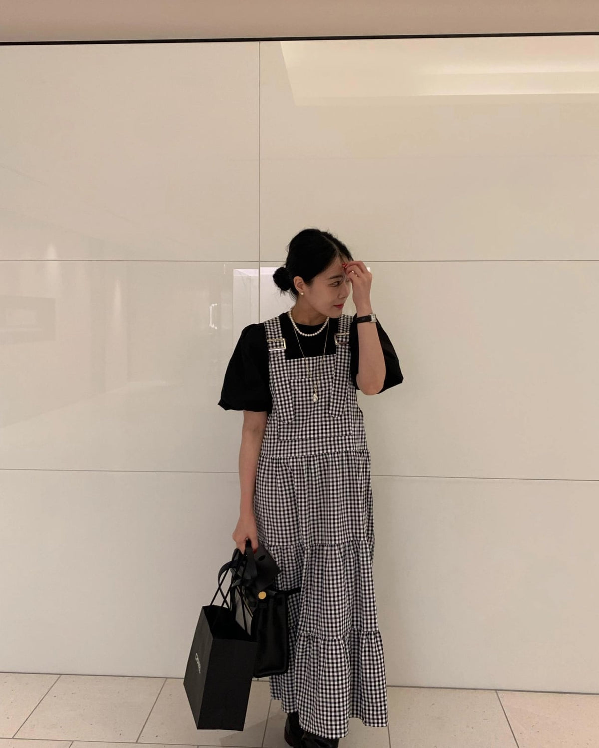 【set】トップス×サロペットワンピースセット　M23889