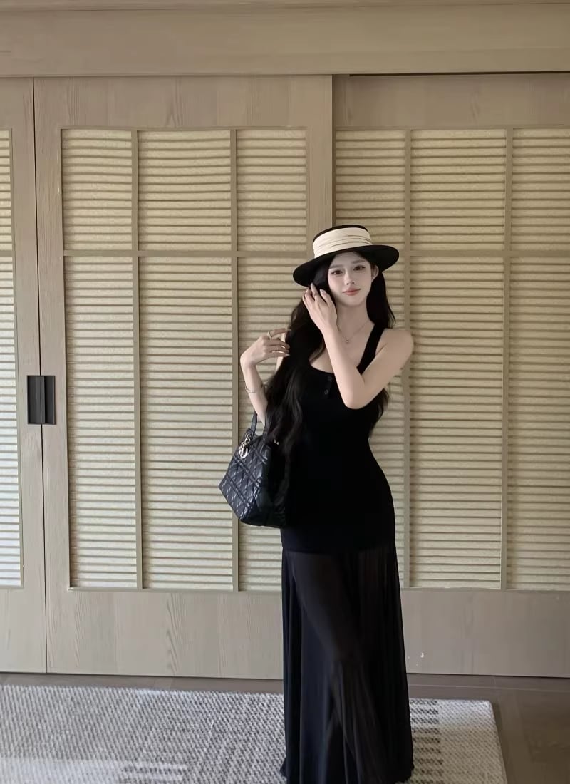 【set】ロングワンピースセット Q8477