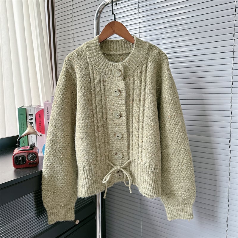 【outer】クルーネックニットカーデ　M26396