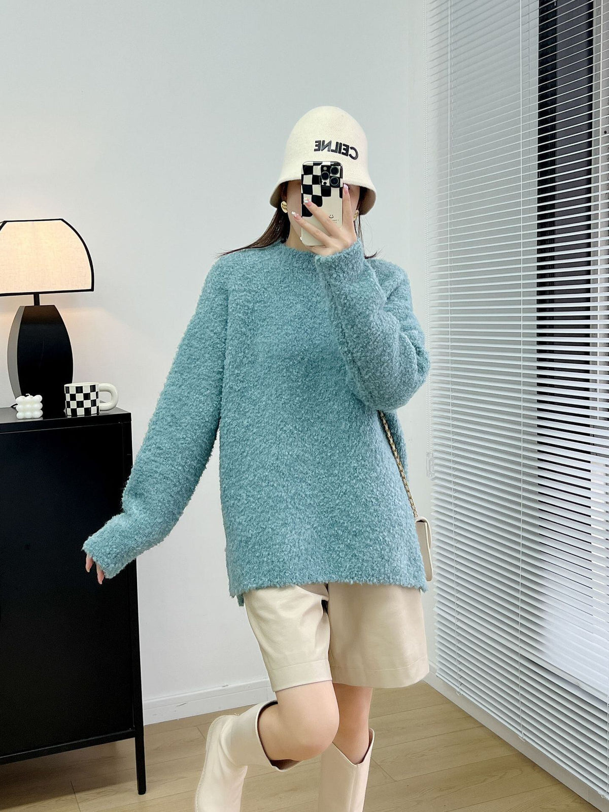 【tops】クルーネックニットセーター　M19090