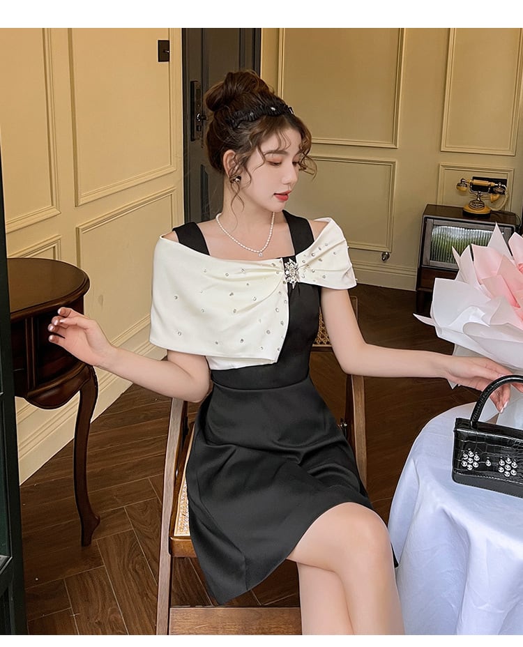 【dress】ビジューデートワンピース　M24884