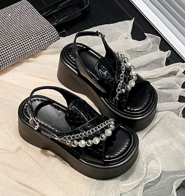 【shoes】チャンキーヒールサンダル　M30230