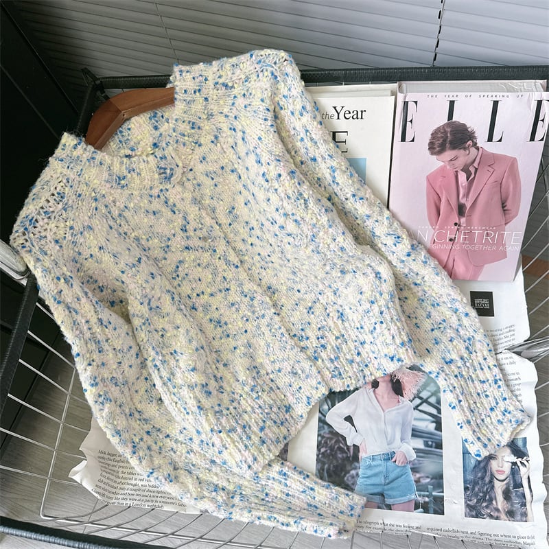 【outer】クルーネックニットカーデ　M25577